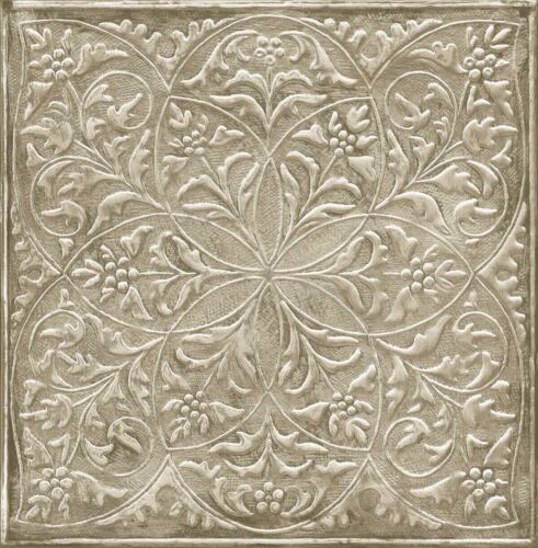 Villa Toscana Taupe Wall and Ceiling Tiles on Unpasted Wallpaper