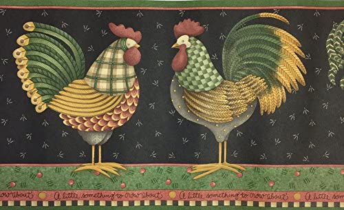 Debbie Mumm Colorful Rooster Wallpaper Border