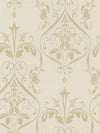 Beige on Beige Raised Nouveau Damask Wallpaper - all4wallswall-paper