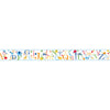 Polka Dot Alphabet Blue Edge Mural Sure Strip Wallpaper Border - all4wallswall-paper