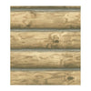 3-D Light Blonde Log Cabin 27” Wide on Sure Strip Wallpaper - all4wallswall-paper