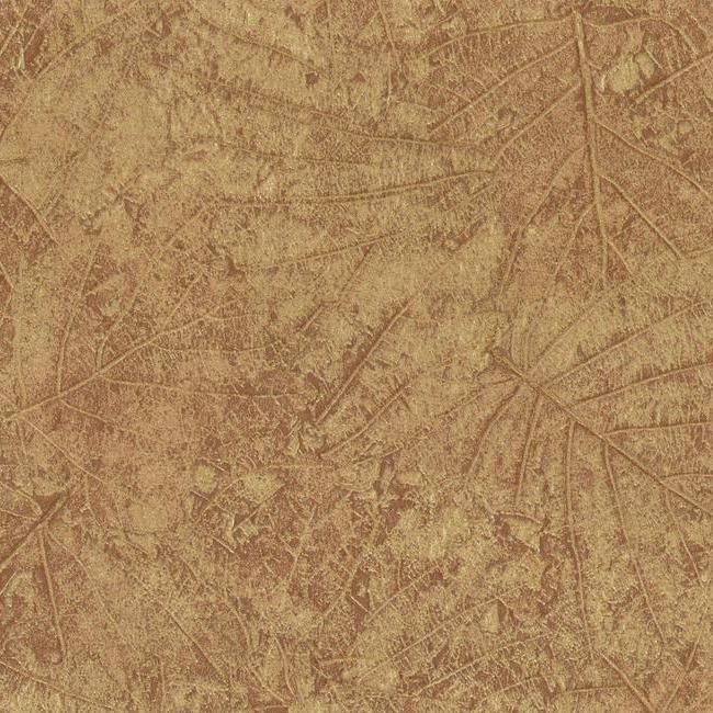 York Brown Tossed Leaves with Sheen Embossed Wallpaper - all4wallswall-paper