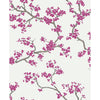 Pink Raspberry Floral & Branches Asian Artistry Paste the Paper Wallpaper