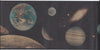 Outer Space Planets on Black Wallpaper Border - all4wallswall-paper