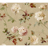 Whitworth Peony on Faux Beige Linen Wallpaper - all4wallswall-paper