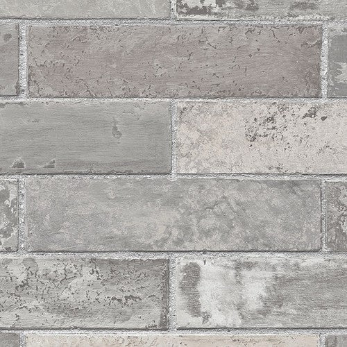 Grey Realistic Brick Wallpaper - all4wallswall-paper