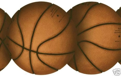 Laser Cut Basketballs Sports on Sure Strip Wallpaper Border - all4wallswall-paper