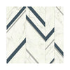 Chevron with Navy, Gold, Silver and Marble on Paste the Wall Wallpaper