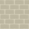 Subway Tile in Pale Taupe Pearl with Cream Grout on Sure Strip Wallpaper - all4wallswall-paper