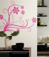 Hot Pink Swirl Mini Mural Appliques - all4wallswall-paper