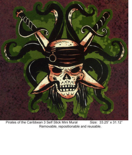 Disney Pirate - Pirates of the Carribean Skull and Swords Mini Mural - all4wallswall-paper